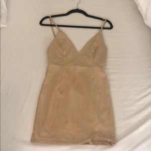 New with tags - Suede tan short dress